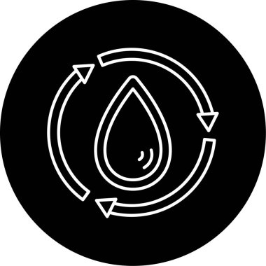 Su Geri Dönüşüm simgesi vektör illüstrasyonu