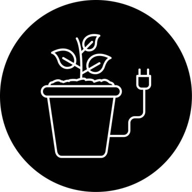 bio enerji ikonu vektör illüstrasyonu