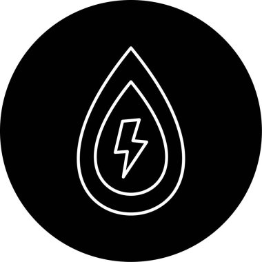 Su Enerjisi simgesi vektör illüstrasyonu