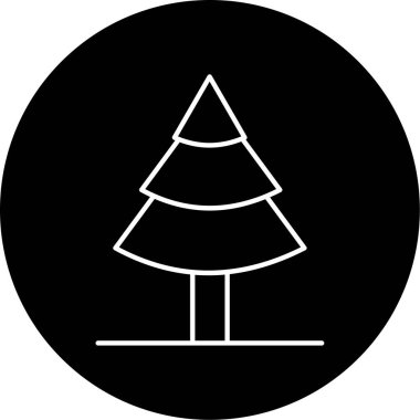 Çam ağacı simge vektör çizim