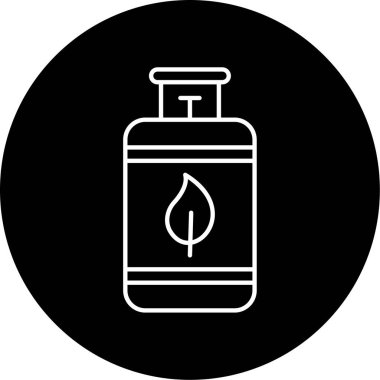 Biyolojik gaz ikonu vektör illüstrasyonu