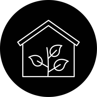 Eko ev simgesini vektör çizim