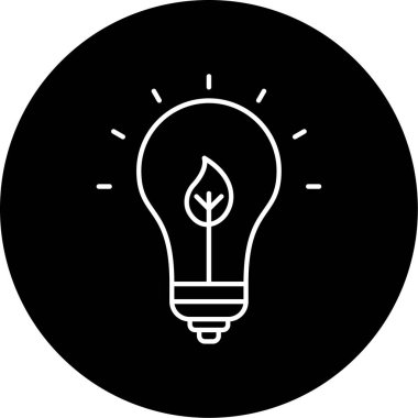 Eko Ampul simgesi vektör illüstrasyonu