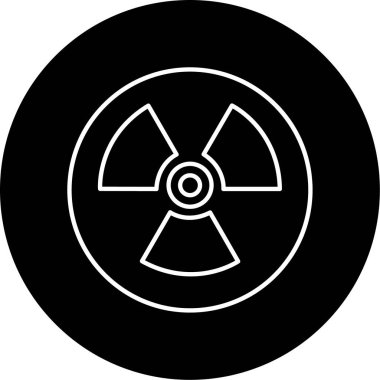 Radyoaktivite simgesi vektör çizimi
