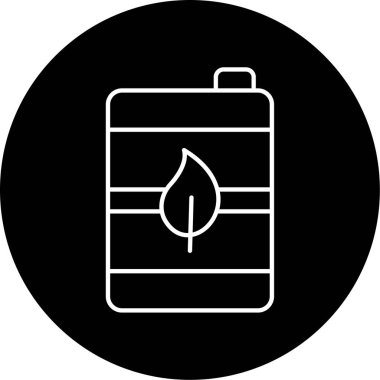 Biyolojik Yakıt ikonu vektör illüstrasyonu