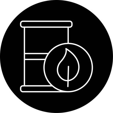 Eco Barrel ikon vektör illüstrasyonu