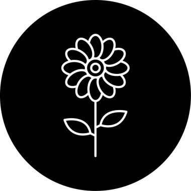 çiçek simgesi vektör illüstrasyonu