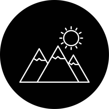 dağ simgesinin vektör illüstrasyonu