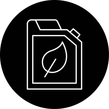 Eko Yakıt simgesi vektör illüstrasyonu