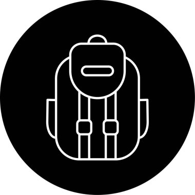 bagpack ikon vektör illüstrasyonu