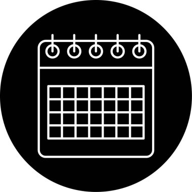 Takvim simgesi vektör illüstrasyonu
