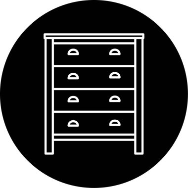 Çekmece simgesi vektör illüstrasyonu