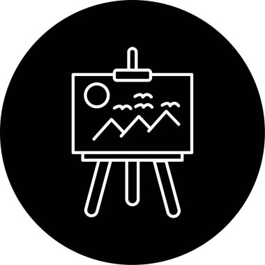 Şövale simge vektör çizim