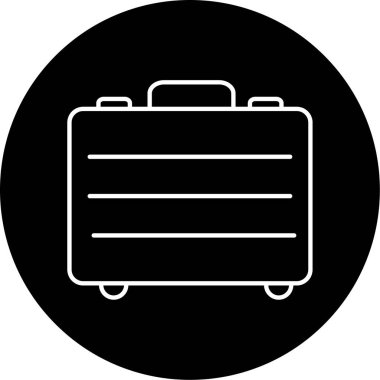 bavul ikonu vektör illüstrasyonu