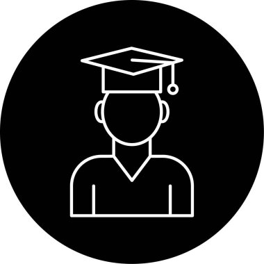 öğrenci simgesi vektör illüstrasyonu