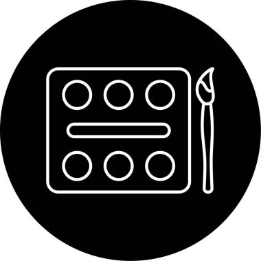 Suluboya ikonu vektör illüstrasyonu