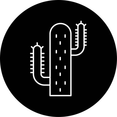 Kaktüs simgesi vektör illüstrasyonu