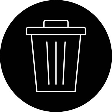 çöp simgesi vektör illüstrasyonu