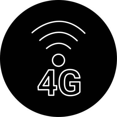 4G simge Vektör illüstrasyonu