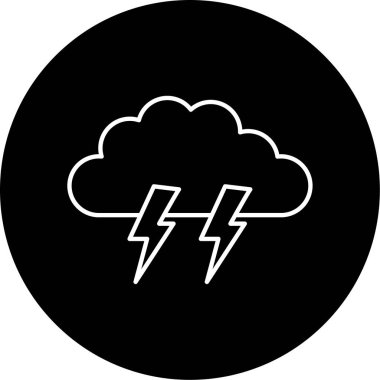 Şimşek simgesi vektör illüstrasyonu