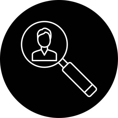 Arama Kullanıcı simgesi vektör çizimi