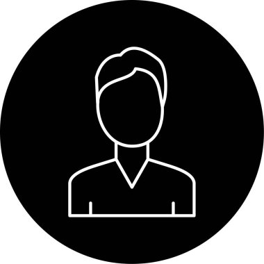 Profil simgesi vektör illüstrasyonu