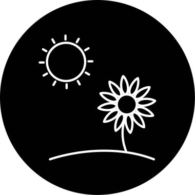 Fotosentez simgesi vektör illüstrasyonu