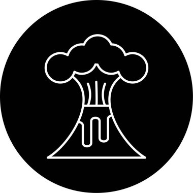 Volkan simgesi vektör illüstrasyonu