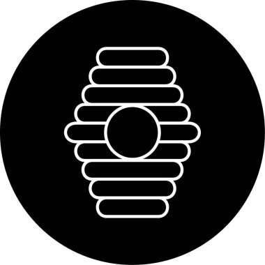 Arı kovanı simgesi vektör illüstrasyonu