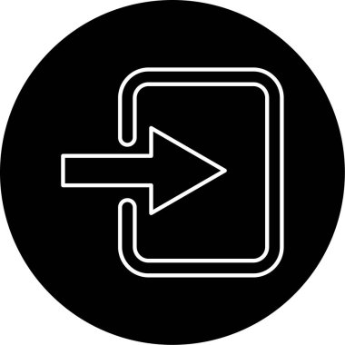 giriş simgesi vektör illüstrasyonu