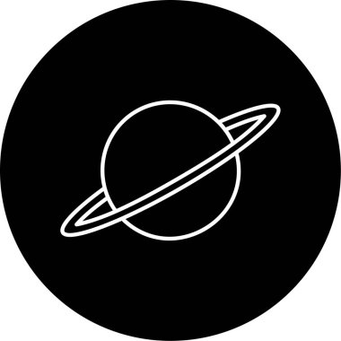 Gezegen ikonu vektör illüstrasyonu