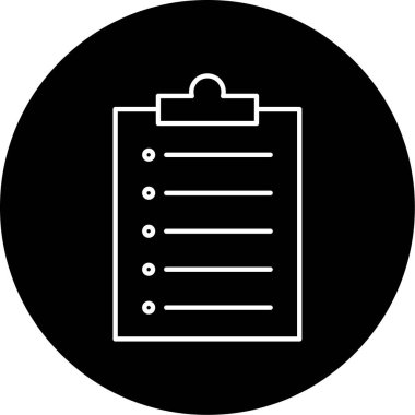 Simge vektör illüstrasyonunu listele