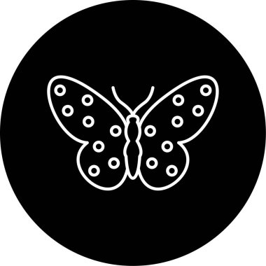 Kelebek simgesi vektör illüstrasyonu