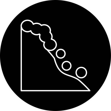 Kar kayması ikonu vektör illüstrasyonu