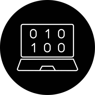 Simge vektör illüstrasyonu kodlanıyor