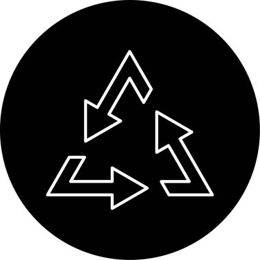 Geri dönüşüm simgesi vektör resimlemesi