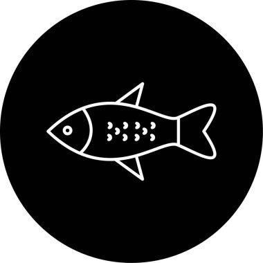 Balıklar simge vektör illüstrasyonu