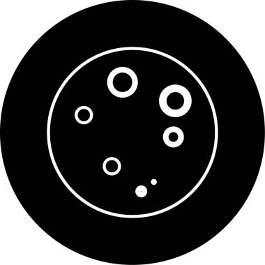 Ay ikonu vektör illüstrasyonu