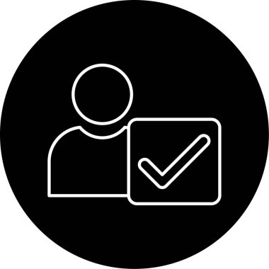 Doğrulanmış Kullanıcı simgesi vektör illüstrasyonu