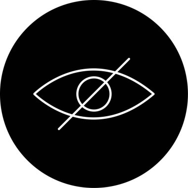 Görünürlük: Simge vektör resimlemesi