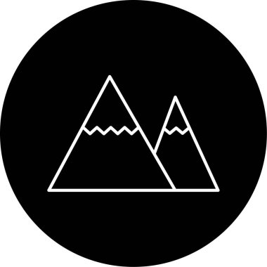 Mouhntain simge vektör çizimi