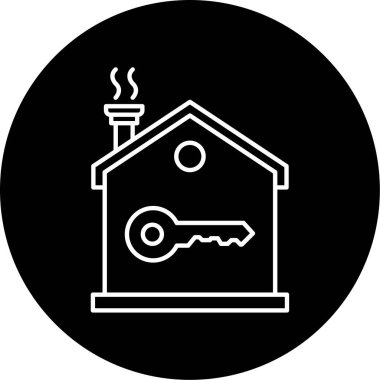 ev anahtarı ikon vektör illüstrasyonu