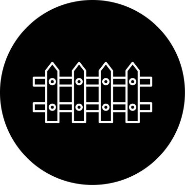 çit simgesi vektör illüstrasyonu