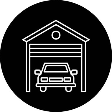 garaj simgesi vektör illüstrasyonu