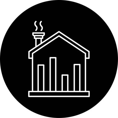  Emlak İstatistikleri ikon vektör illüstrasyonu