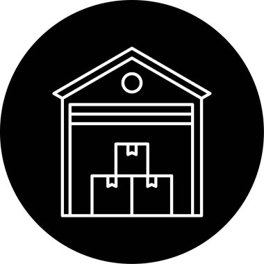 Depo simgesi vektör illüstrasyonu