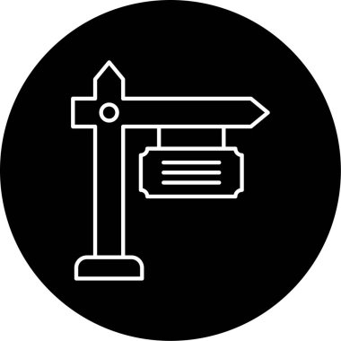 Pano simge vektör illüstrasyonunu imzala