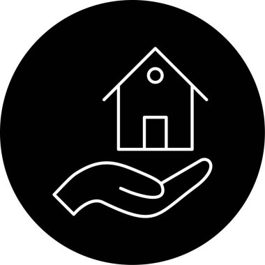 İpotek simgesi vektör illüstrasyonu