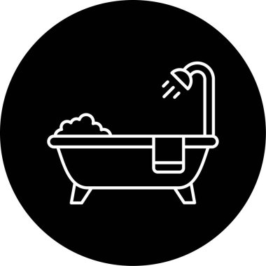 banyo ikonu vektör illüstrasyonu