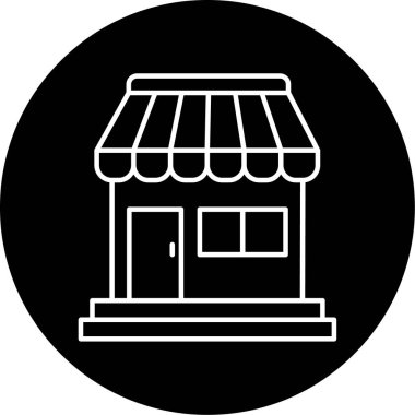 dükkan simgesi vektör illüstrasyonu